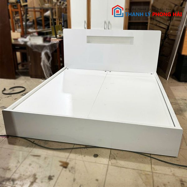 Giường Gỗ MDF 1m8 Có Hộc Kéo Hai Bên Cũ