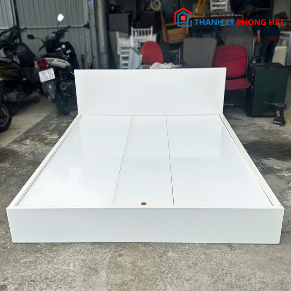 Giường Ngủ Gỗ CN 1m2 Màu Trắng Cũ
