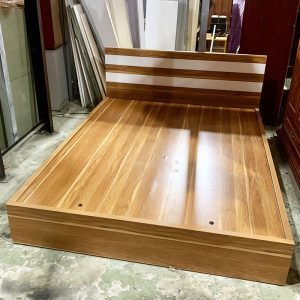 Giường Ngủ Gỗ MDF 1m6 Cũ Màu Tự Nhiên