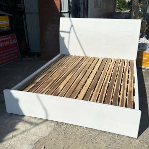 Giường Ngủ Gỗ Trắng 1m55 Cũ