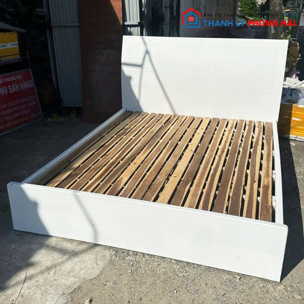 Giường Ngủ Gỗ Trắng 1m55 Cũ