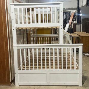 Giường Tầng Gỗ 1m4 Cũ Màu Trắng