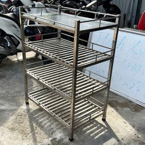 Kệ Chén Inox 3 Tầng 80cm Tiện Lợi Cũ
