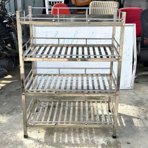 Kệ Chén Inox 3 Tầng 80cm Tiện Lợi Cũ
