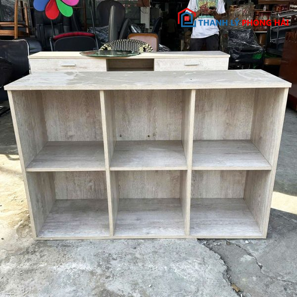 Kệ Hồ Sơ Gỗ 1m2 Cũ Kèm 6 Ngăn