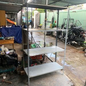 Kệ Sắt V Lỗ 4 Tầng 1m2 Cũ