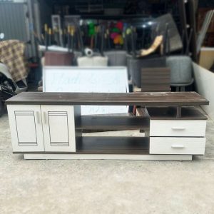 Kệ Tivi Gỗ MDF 1m8 Màu Nâu Trắng Hiện Đại Cũ