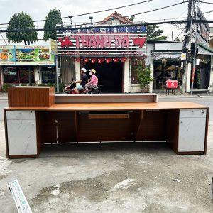 Quầy Lễ Tân 3m Gỗ MDF Cũ