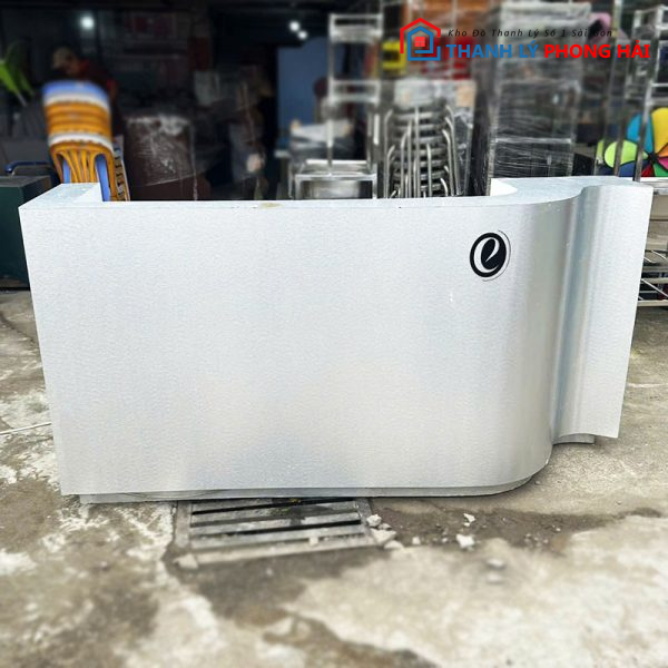 Quầy Lễ Tân Màu Bạc 1m8 Hiện Đại Cũ