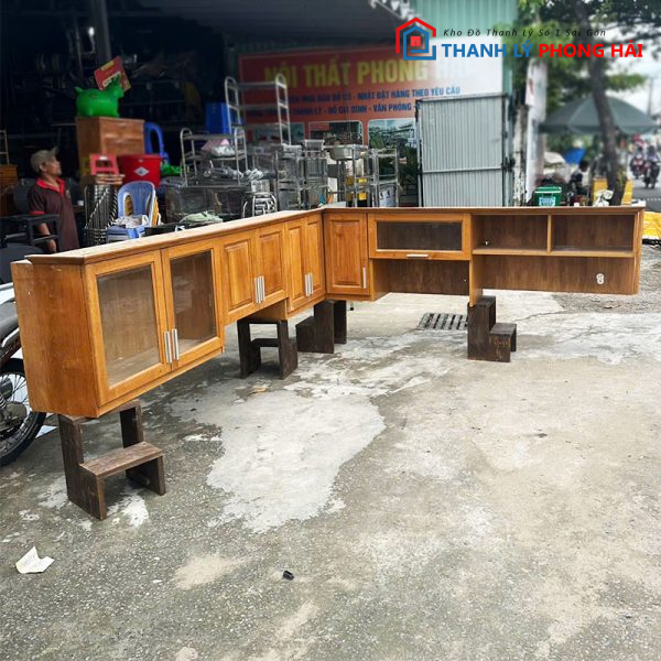 Tủ Bếp Treo 2m54 Góc Chữ L Cũ