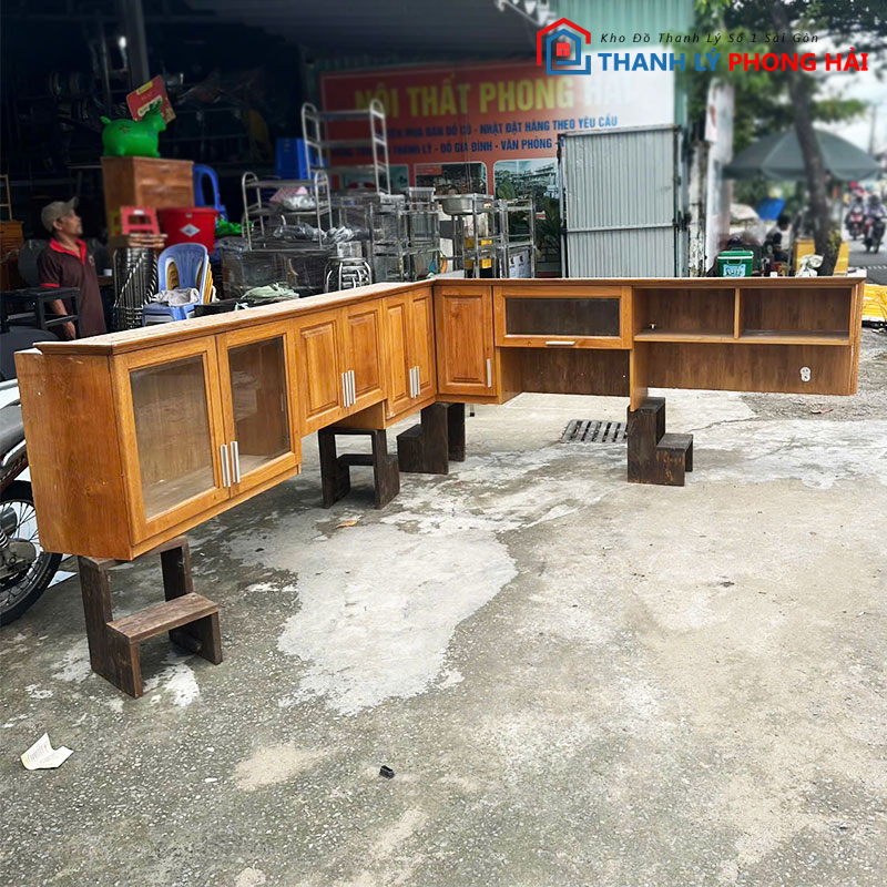 tu-bep-treo-2m54-goc-chu-l-cu-1 Tủ Bếp Treo 2m54 Góc Chữ L Cũ