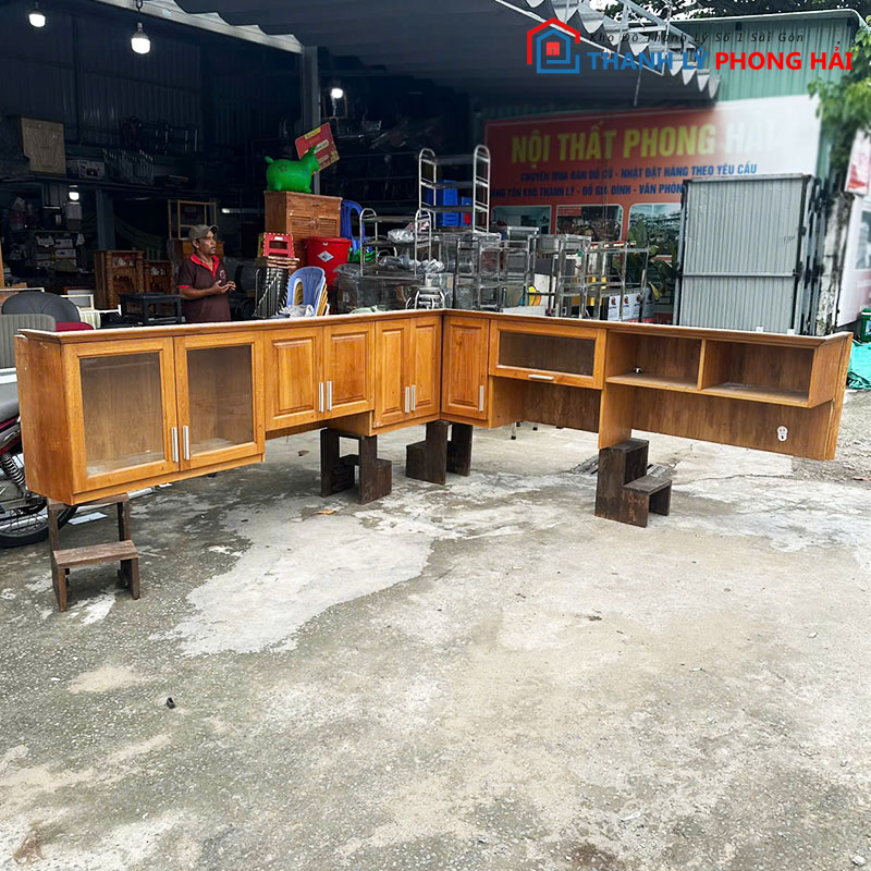 tu-bep-treo-2m54-goc-chu-l-cu-2 Tủ Bếp Treo 2m54 Góc Chữ L Cũ