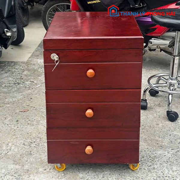 Tủ Cabin Gỗ 50cm Cũ 3 Ngăn Kéo