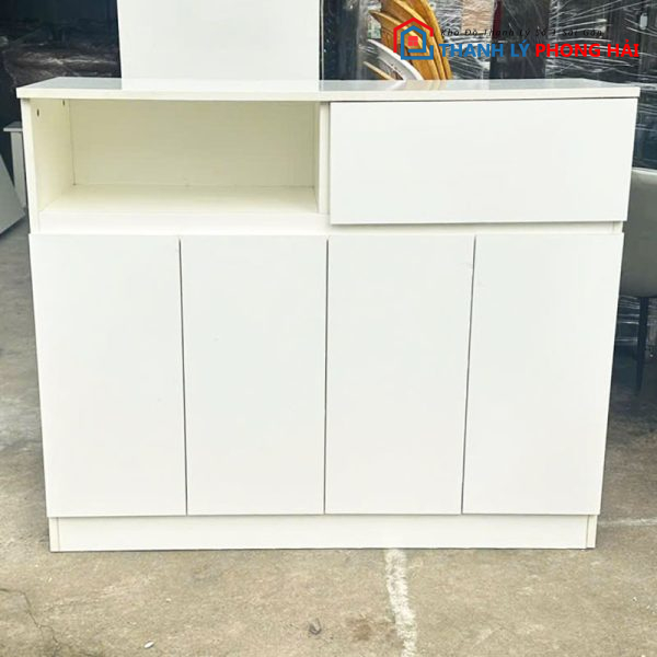 Tủ Giày 3 Tầng Màu Trắng 1m2 Cũ