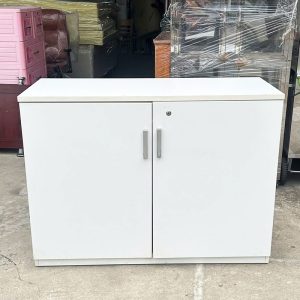Tủ Hồ Sơ 1m2 Cũ Màu Trắng 2 Cánh