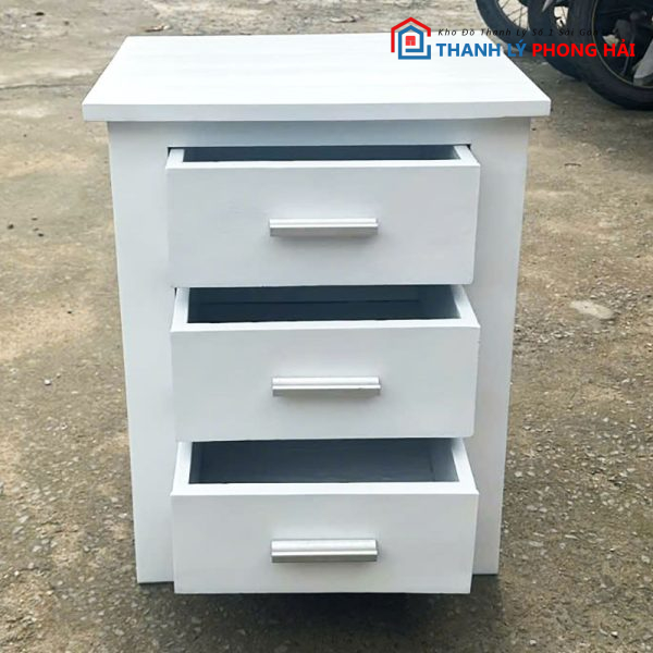 Tủ Hồ Sơ 3 Ngăn Kéo 47cm Màu Trắng Cũ