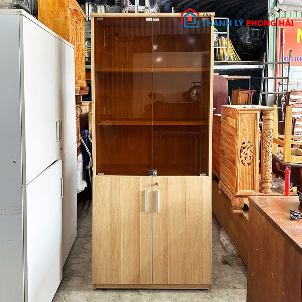 Tủ Hồ Sơ 80cm Cũ Cửa Kính Bền Đẹp