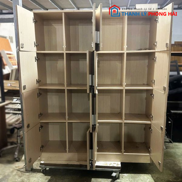 Tủ Locker 1m4 Gỗ MDF Gồm 16 Ô Cũ