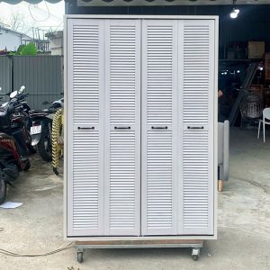 Tủ Quần Áo 1m2 Gỗ 4 Cánh Cửa Gấp Cũ