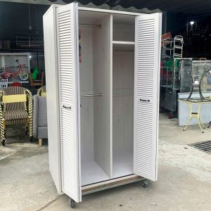 Tủ Quần Áo 1m2 Gỗ 4 Cánh Cửa Gấp Cũ
