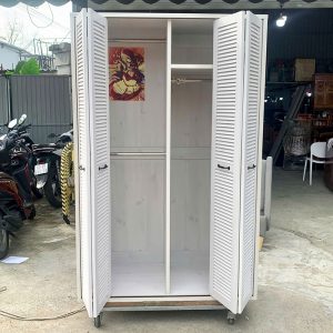 Tủ Quần Áo 1m2 Gỗ 4 Cánh Cửa Gấp Cũ