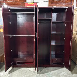 Tủ Quần Áo Gỗ 1m8 Màu Cánh Gián Cũ