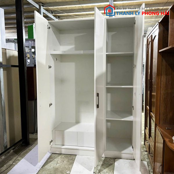 Tủ Quần Áo Gỗ CN 3 Cánh 1m4 Cũ