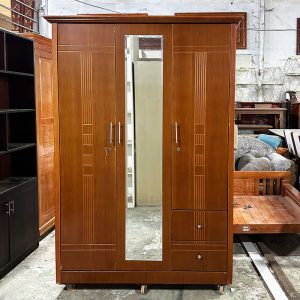 Tủ Quần Áo Gỗ MDF 1m4 Có Gương Cũ