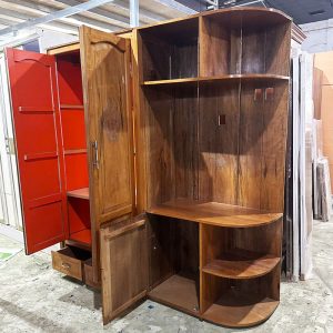 Tủ Quần Áo Gỗ Tự Nhiên 2 Cánh Có Kệ 1m9 Cũ