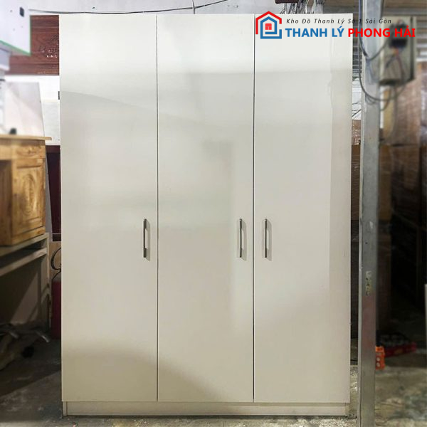 Tủ Quần Áo Màu Trắng 1m6 Gỗ GN Cũ
