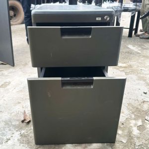 Tủ Tab Văn Phòng 57cm 2 Ngăn Kéo Màu Đen Cũ