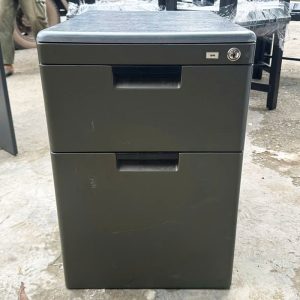 Tủ Tab Văn Phòng 57cm 2 Ngăn Kéo Màu Đen Cũ