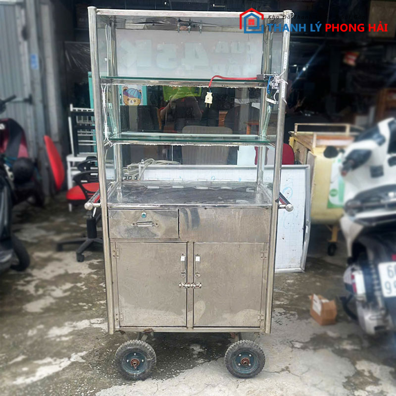 xe-ban-hang-inox-75cm-cu-co-den-3 Xe Bán Hàng Inox 75cm Cũ Có Đèn