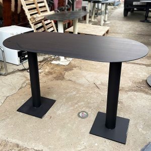 Bàn Cafe Chân Sắt Mặt Oval 1m2 Cũ