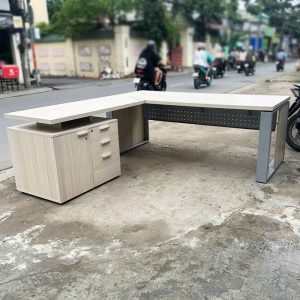 Bàn Giám Đốc Góc L 2m Kèm Tủ Hồ Sơ Cũ