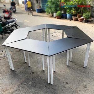 Bàn Hình Thang 1m2 Chân Sắt Cũ (Nhiều Màu)