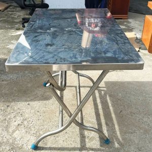 Bàn Inox 1m13 Cũ Gấp Gọn