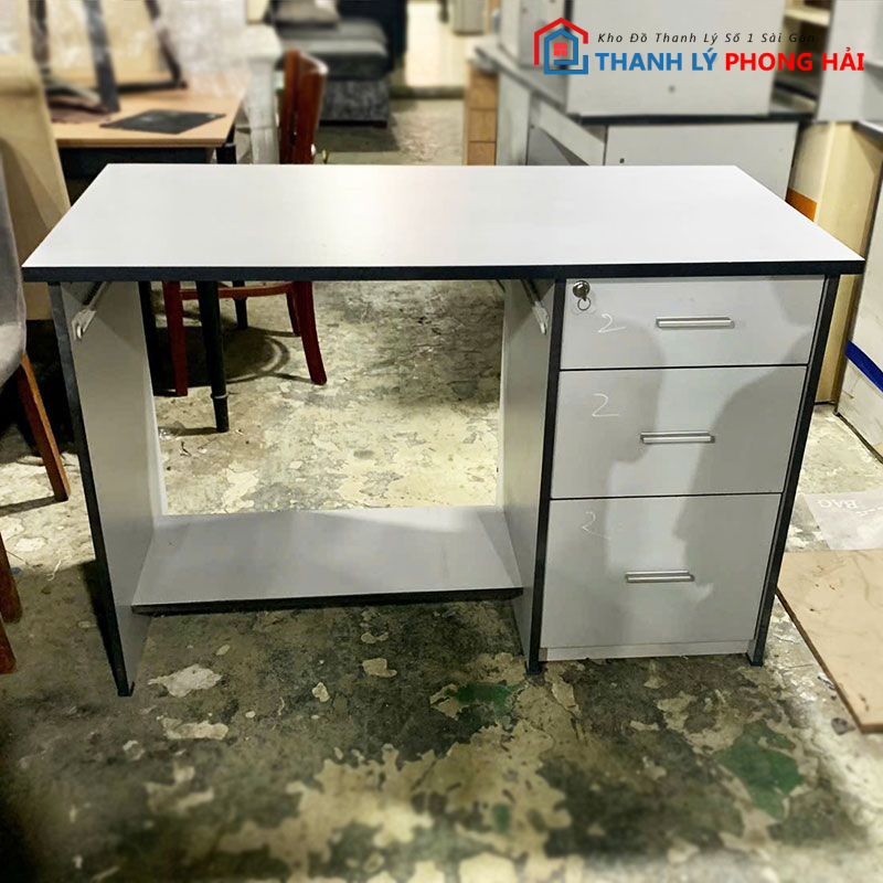 ban-lam-viec-1m2-kem-tu-ho-so-3-ngan-cu-1 Bàn Làm Việc 1m2 Kèm Tủ Hồ Sơ 3 Ngăn Cũ