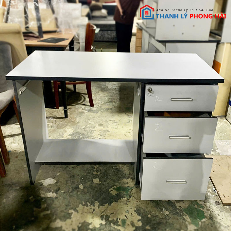 ban-lam-viec-1m2-kem-tu-ho-so-3-ngan-cu-3 Bàn Làm Việc 1m2 Kèm Tủ Hồ Sơ 3 Ngăn Cũ