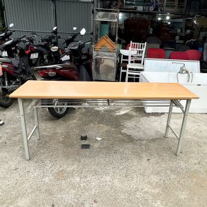 Bàn Làm Việc Khung Sắt Mặt Gỗ Cũ (Nhiều Size)
