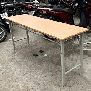 Bàn Làm Việc Khung Sắt Mặt Gỗ Cũ (Nhiều Size)