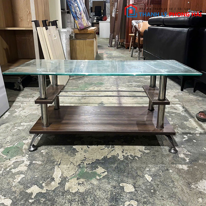 ban-sofa-3-tang-mat-kinh-97cm-cu-1 Bàn Sofa 3 Tầng Mặt Kính 97cm Cũ