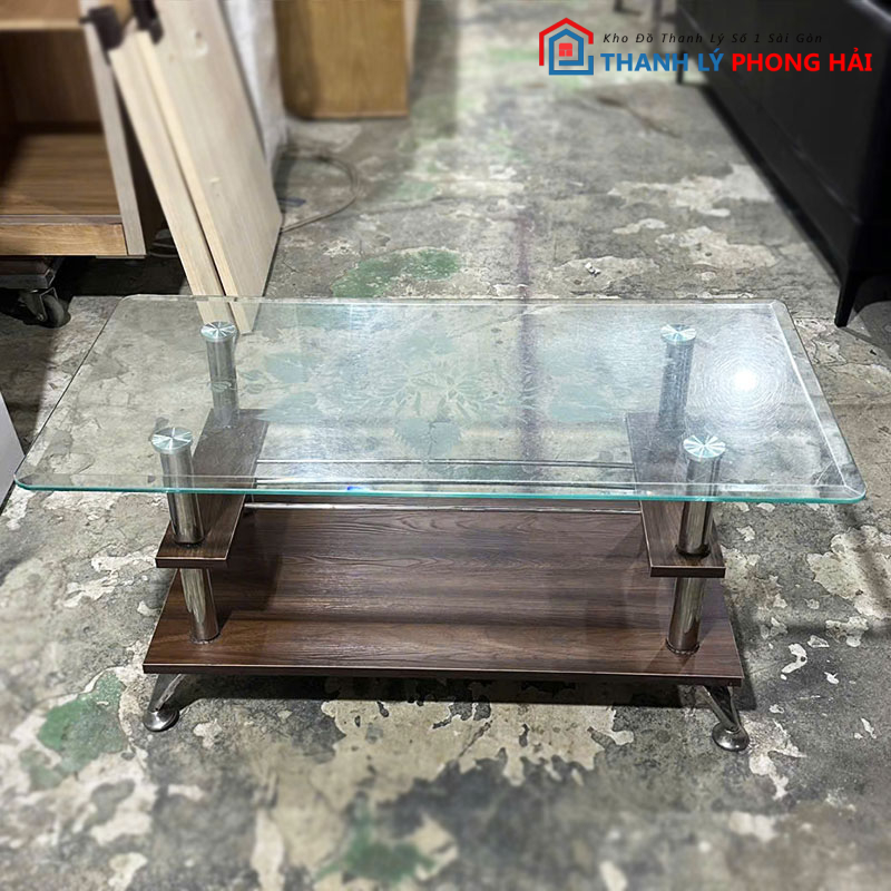 ban-sofa-3-tang-mat-kinh-97cm-cu-2 Bàn Sofa 3 Tầng Mặt Kính 97cm Cũ
