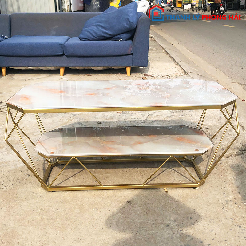 ban-sofa-van-may-hong-1m2-2-tang-3 Bàn Sofa Vân Mây Hồng 1m5 2 Tầng Mới 99%