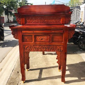 Bàn Thờ Gia Tiên 2 Tầng Gỗ Tràm 1m27 Mới 99%