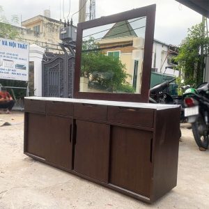 Bàn Trang Điểm 1m75 Kèm Tủ Và Gương Cũ