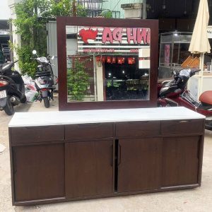 Bàn Trang Điểm 1m75 Kèm Tủ Và Gương Cũ
