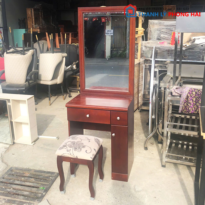 ban-trang-diem-60cm-kem-don-2 Bàn Trang Điểm 60cm Kèm Đôn - Gương Lớn Cũ