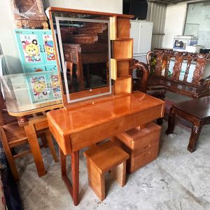 Bàn Trang Điểm Gỗ Sồi Kèm Gương Led Mới 99% (Nhiều Size)