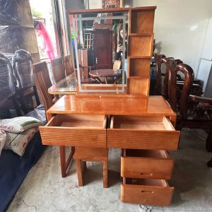 Bàn Trang Điểm Gỗ Sồi Kèm Gương Led Mới 99% (Nhiều Size)